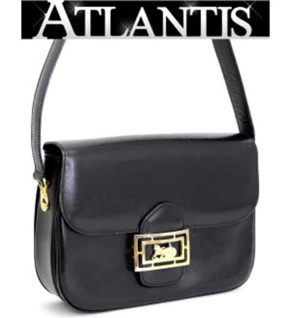 Celine Bag Shoulder Carriage Black Leather - Picture 2 of 7